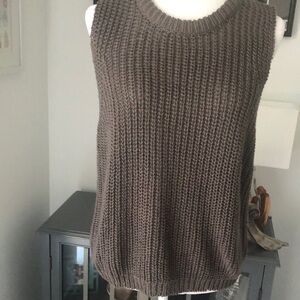 Gentle Fawn - Kitted Sweater Tank- Olive Green- Size M
